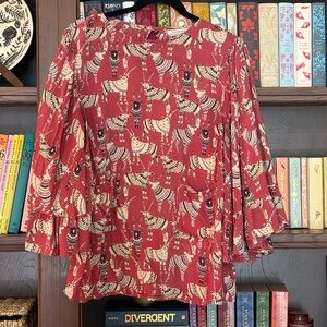 Cost Plus World Market Antelope Print Blouse